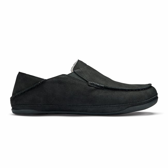 Zapatos Olukai Kīpuka Hulu - Pantuflas Hombre Negros 20429-867